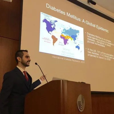 Ivan A. Valdez presenting at his PhD thesis defense
